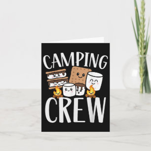 Camping Crew Smore Campfire Gruppe Squad Team Kind Karte
