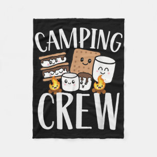 Camping-Crew Smore Lagerfeuer Gruppe Squad Team Ki Fleecedecke