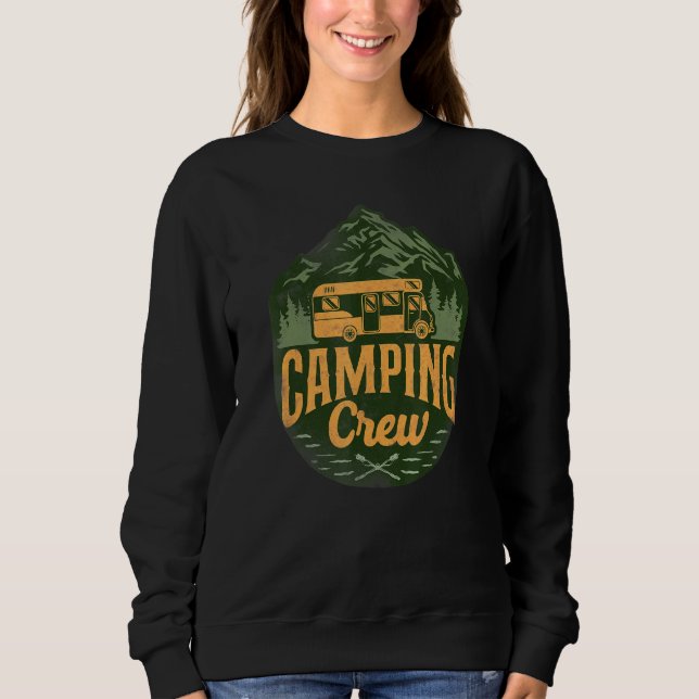 Camping Crew Wohnmobil Campervan Sweatshirt (Vorderseite)
