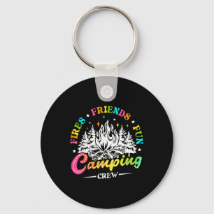 Camping-Crew zündet Freunde Lustige Sommer-Vibes C Schlüsselanhänger