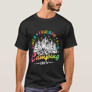 Camping-Crew zündet Freunde Lustige Sommer-Vibes C T-Shirt