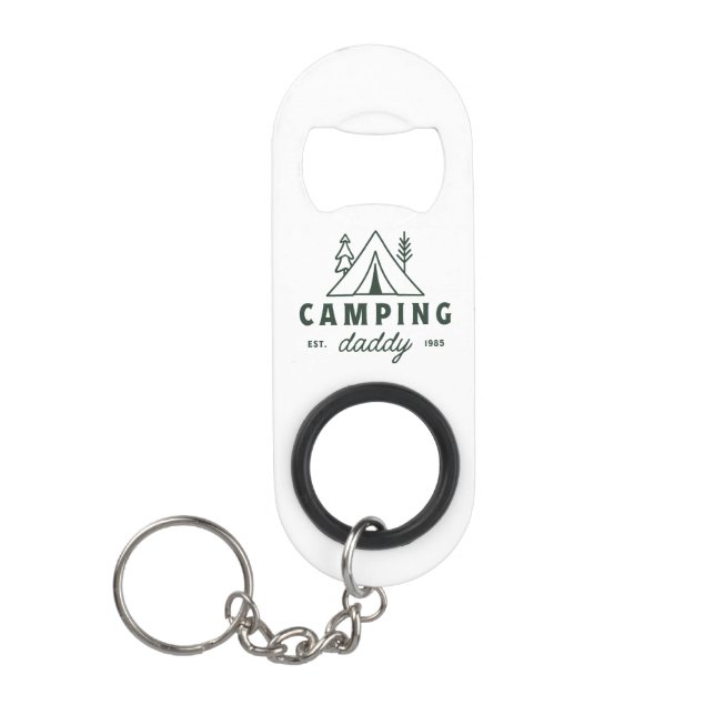 Camping daddy dad camper father funny mini flaschenöffner (Vorderseite)