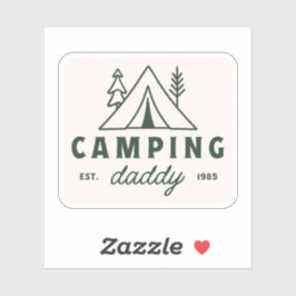 Camping daddy dad camper father green aufkleber