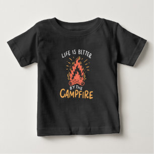 Camping - Das Leben ist besser am Lagerfeuer Baby T-shirt