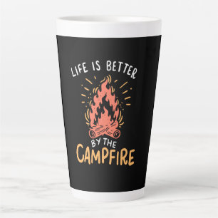 Camping - Das Leben ist besser am Lagerfeuer Milchtasse