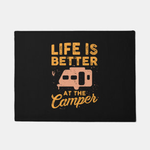 Camping - Das Leben ist besser im Campingplatz Fußmatte