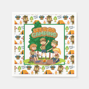 Camping der Kinder Serviette