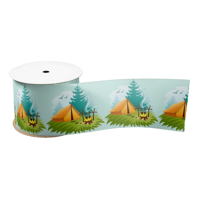 Camping Design Ribbon Satinband (Spule)