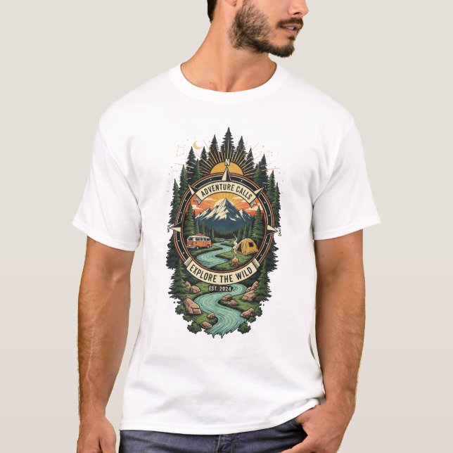 Camping Design T Shirt (Vorderseite)
