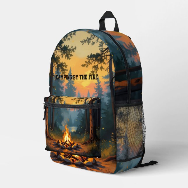 Camping durch das Brandrückhaltesystem Bedruckter Rucksack (Rückseitige Ecke Rechts)
