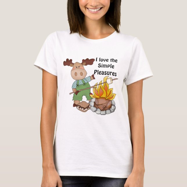 Camping Elche Cartoon Spaß T - Shirt (Vorderseite)