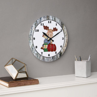 Camping Elche Cartoon Wandtuhr Große Wanduhr