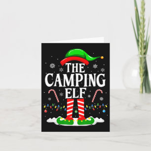 Camping Elf Xmas Funny Matching Family Group C Karte