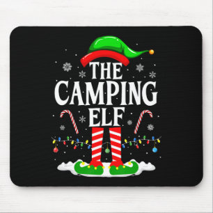 Camping Elf Xmas Funny Matching Family Group C Mousepad