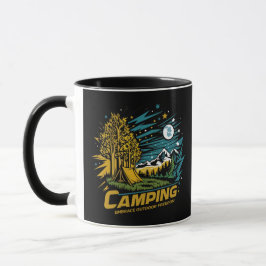 Camping Embrace Freiheit, schwarze Tasse