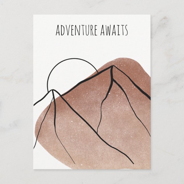 Camping-Enthusiasten erwartet Abenteuer Postkarte (Vorderseite)