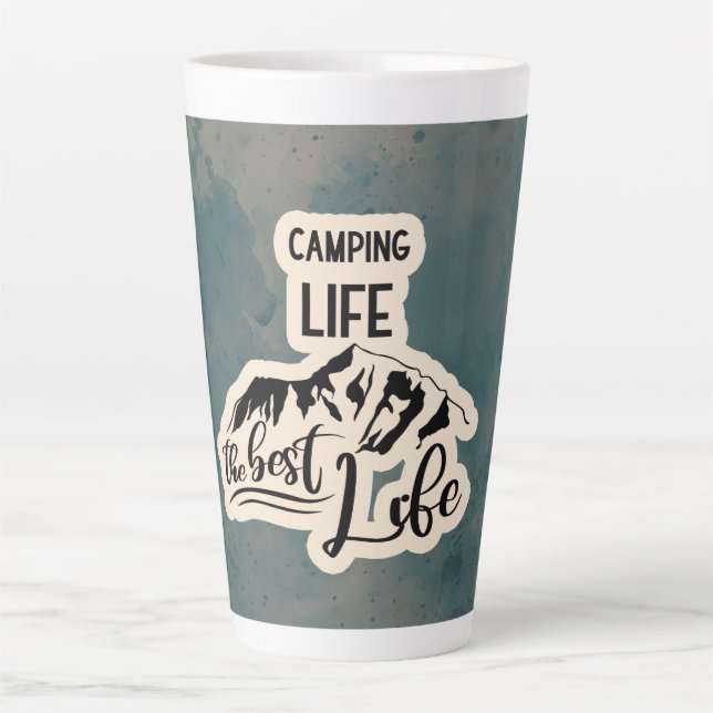 Camping-Enthusiasten Milchtasse (Vorderseite)