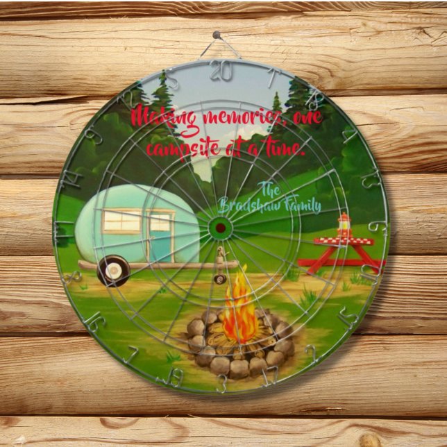 Camping Erinnerungen Dart Board Dartscheibe (Von Creator hochgeladen)