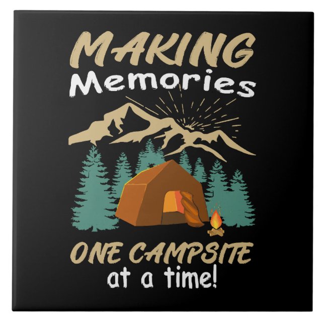CAMPING Erinnerungen Fliese (Vorderseite)