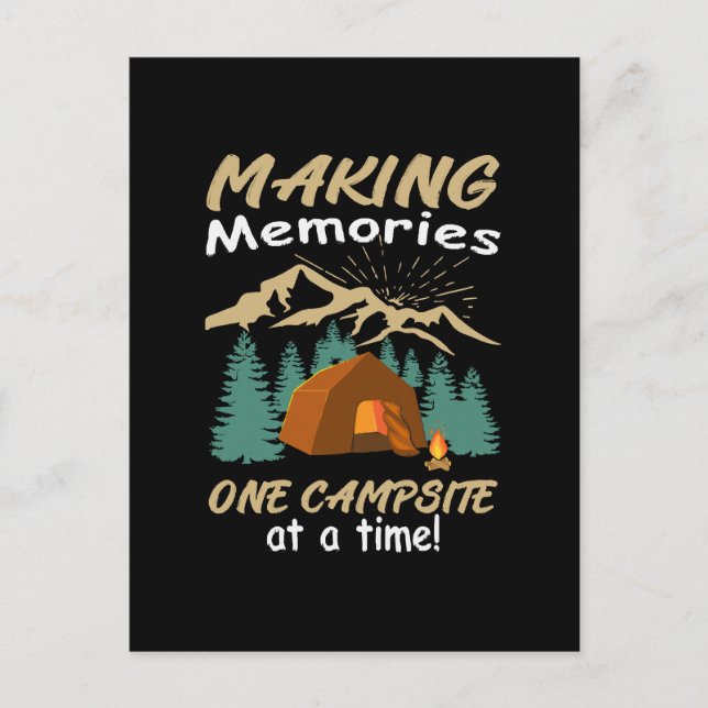 CAMPING Erinnerungen Postkarte (Vorderseite)