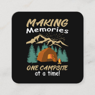 CAMPING Erinnerungen Quadratische Visitenkarte