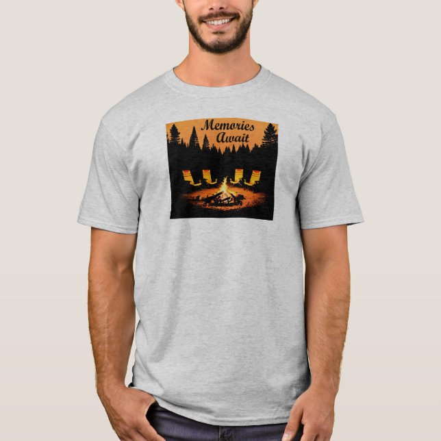 Camping Erinnerungen warten T-Shirt (Vorderseite)