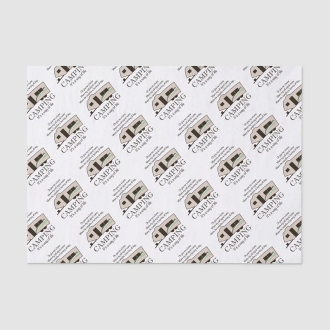 Camping: Es ist eine Lebensart Seidenpapier (Vorderseite)