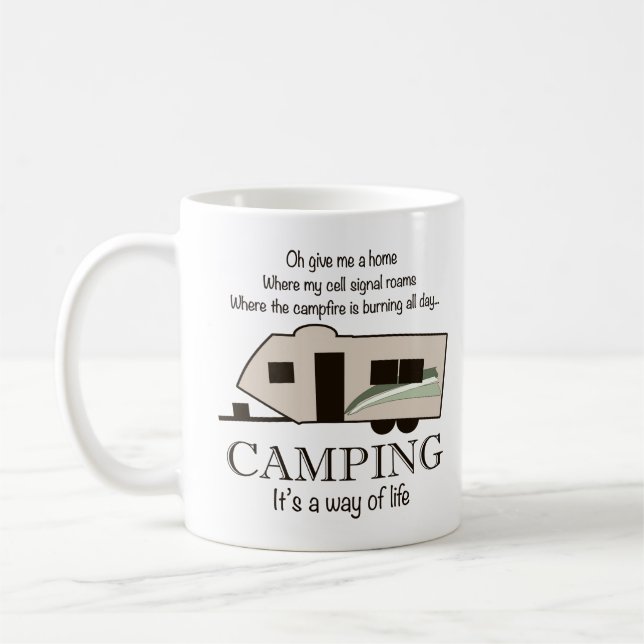 Camping: Es ist eine Lebensart Tasse (Links)