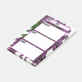 Camping-Essensplanungstool für Floral Lilacs Post-it Klebezettel