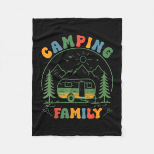 Camping-Familie 2026 Camping-Sommerurlaub-Crew Fleecedecke