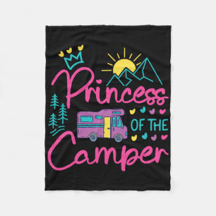 Camping-Familien-Mädchen Campervan Motorhome Prinz Fleecedecke