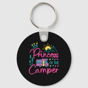 Camping-Familien-Mädchen-Campervan-Motorhome-Prinz Schlüsselanhänger