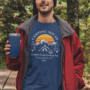 Camping Familienurlaub Individuell passende Vater  T-Shirt