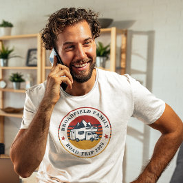 Camping Family Vacation RV Road Trip Matching Tri-Blend Shirt