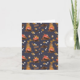 Camping Fire Outdoor Adventure & Marshmallows Karte