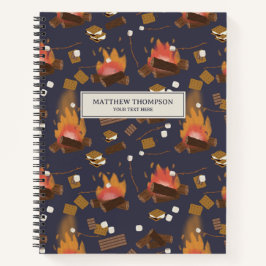 Camping Fire Outdoor Adventure & Marshmallows Notizbuch