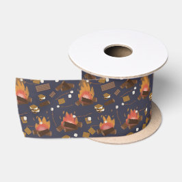 Camping Fire Outdoor Adventure & Marshmallows Satinband