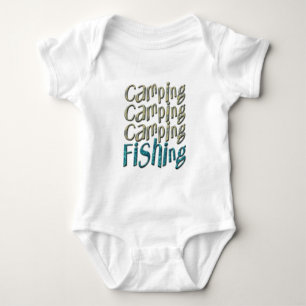 Camping Fischen Baby Strampler