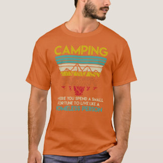 Camping Fortune Obdachloser Retro Camper Männer f T-Shirt