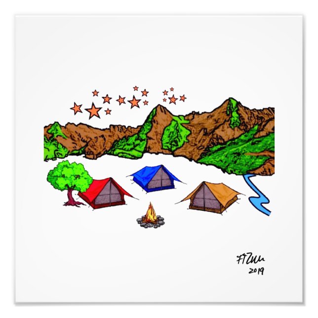 Camping Fotodruck (Vorne)