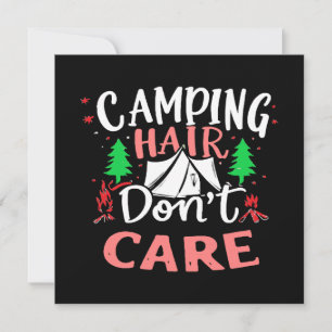 Camping-Frisur ist mir egal, witzig