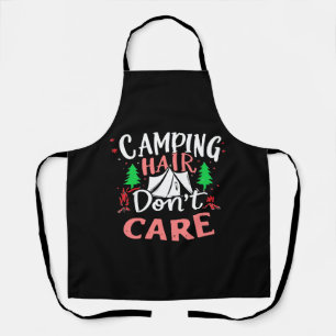 Camping Frisur ist mir egal, witzig Schürze