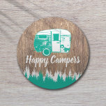 Camping Fun Happy Campers Rustikaler Wald Runder Pappuntersetzer<br><div class="desc">Camping Spaß Happy Campers Rustikale Forest Paper Untersetzer.</div>