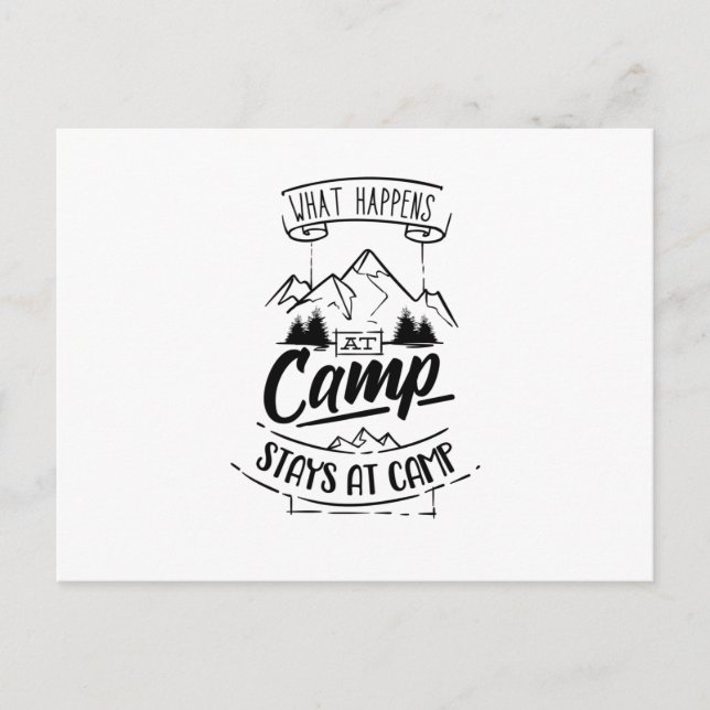 Camping Funny Camper Sprichwort Campingplatz Postkarte (Vorderseite)