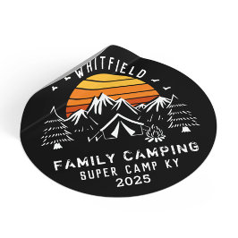 Camping für den Familienurlaub Runder Aufkleber