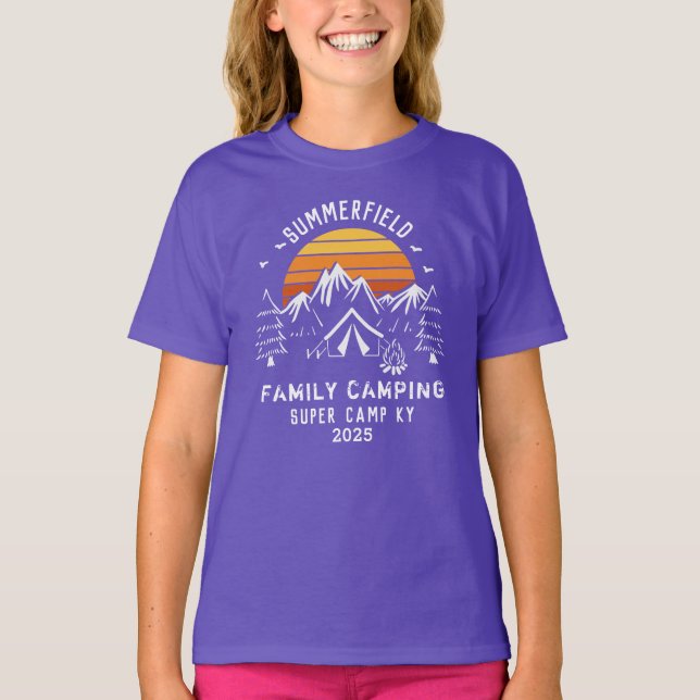 Camping für den Familienurlaub T-Shirt (Vorderseite)