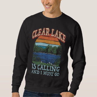 Camping für Fischereifahrzeuge Retro Seeblick Sweatshirt