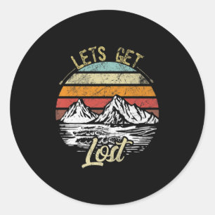 Camping für Wanderer und Surfer Lasse verloren T-S Runder Aufkleber