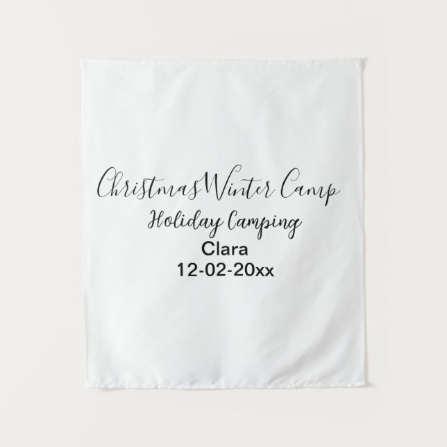 Camping für Winterurlaub Wandteppich (Vorderseite)