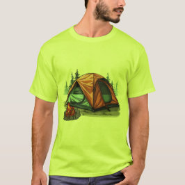 Camping für Zelt in grüner Natur T-Shirt